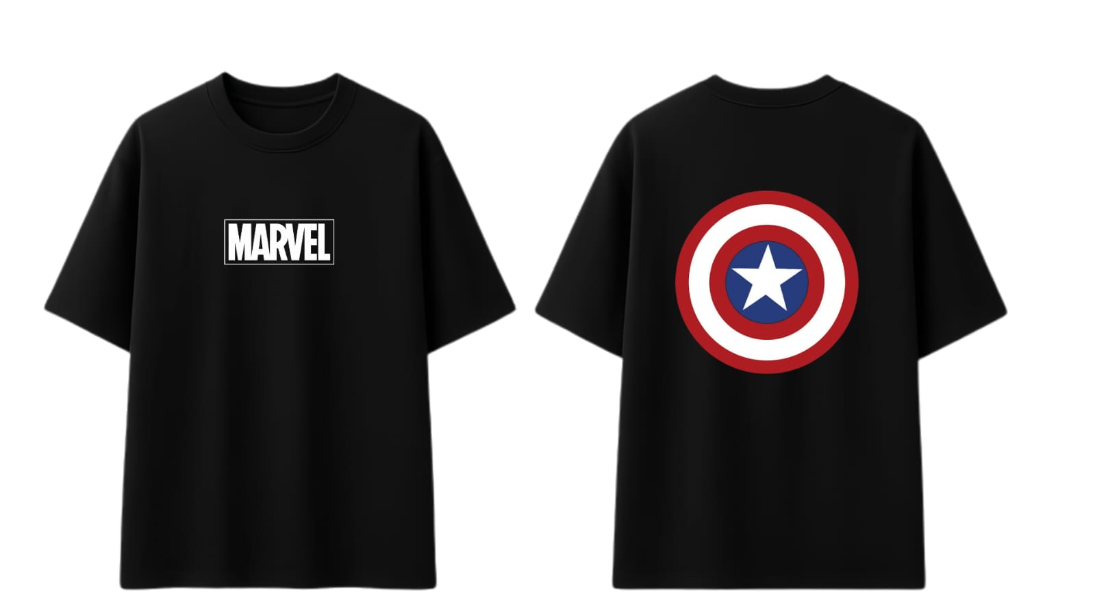 Black Marvel Graphic Tee