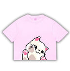 Pixel Kitty Crop Tee