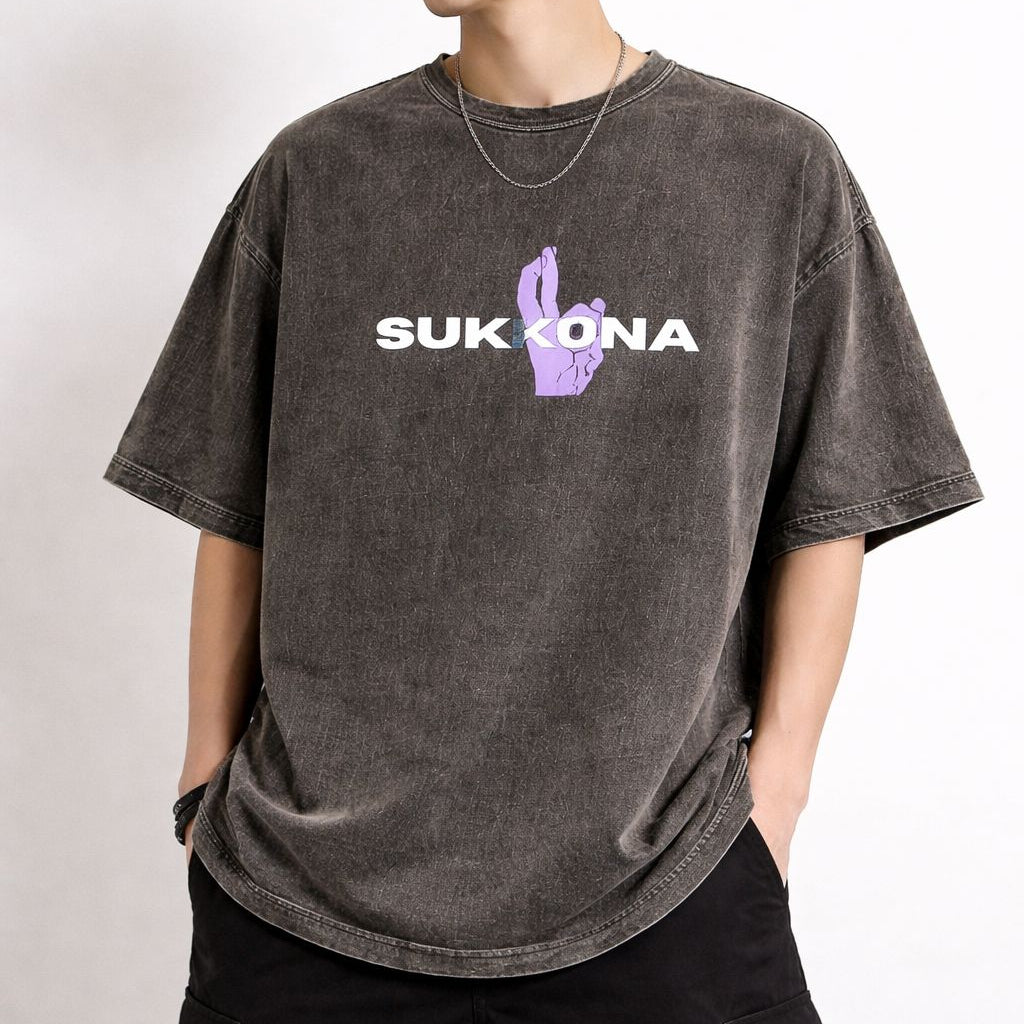 Sakuna Reign Acid Wash Tee